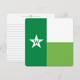 Carte de note d'indicateur Green & Lime Texas