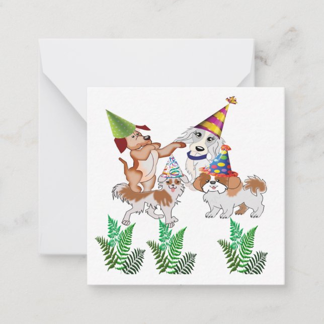 Carte de note d'invitation à une fête (Devant)