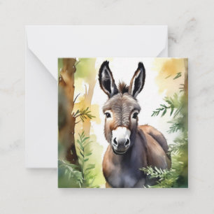 Carte de note Donkey Cute