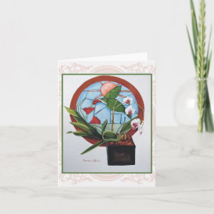 Carte de note d'orchidée