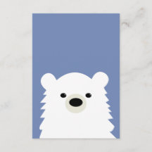 Carte de note d'ours blanc
