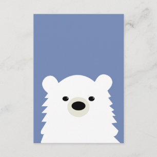 Carte de note d'ours blanc