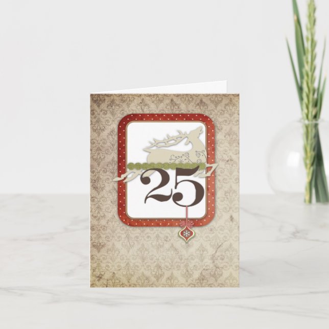 Carte de note du 25 décembre (Devant)