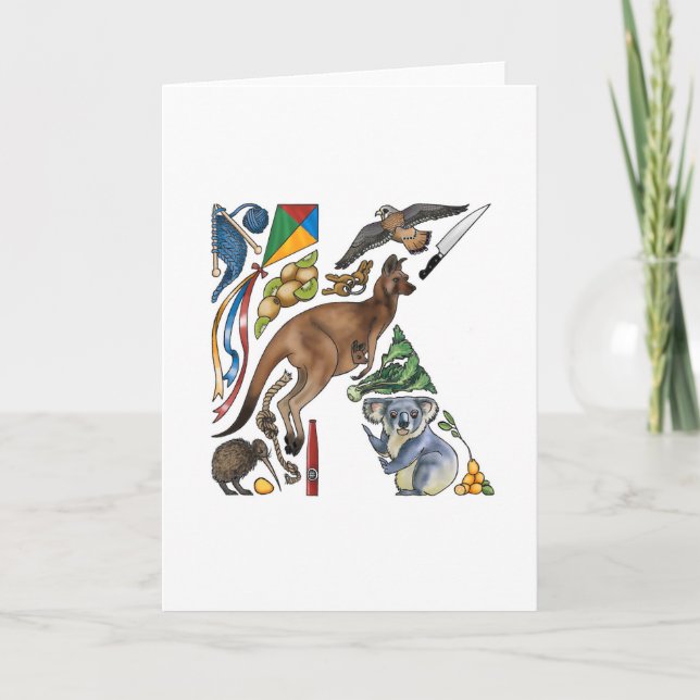 Carte de note du monogramme "K" (Devant)