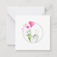 Carte de note du Plante Cactus Coeur mignon