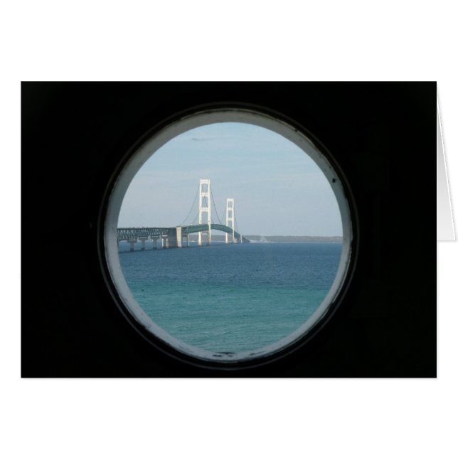 Carte de note du pont Mackinac (Devant Horizontal)