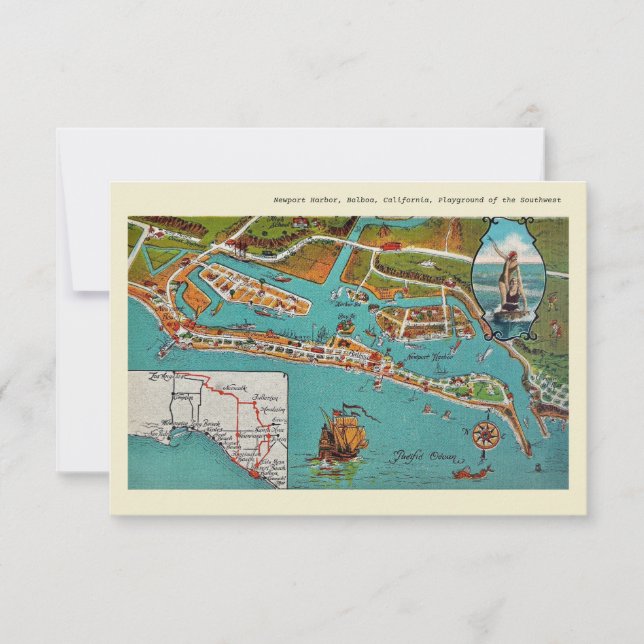 Carte de note du port de Newport, carte postale 3, (Devant)