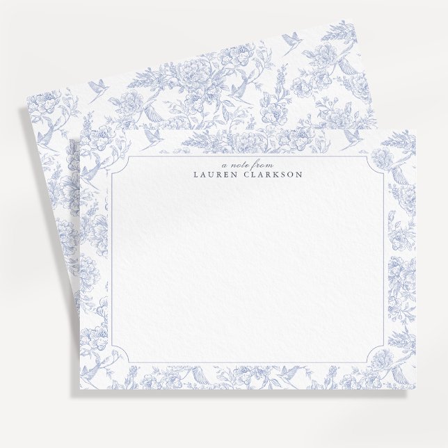 Carte de note élégante en toile bleue (Créateur téléchargé)