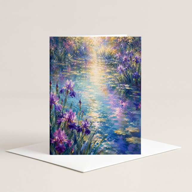 Carte de note en aquarelle Iris Reflections (Créateur téléchargé)