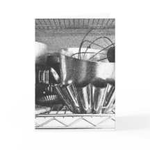 Carte de note en blanc en rack Baker