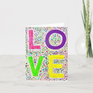 Carte de note en blanc LOVE
