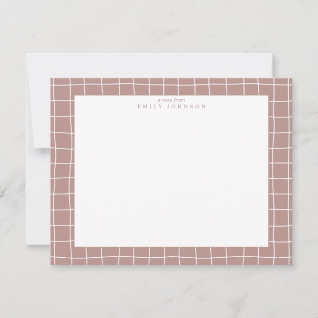 Carte de note en grille de terracotta (Devant)
