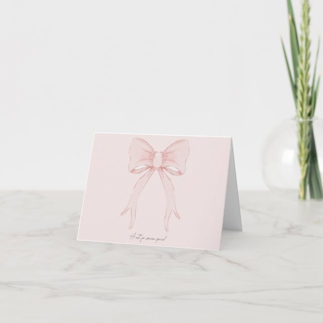 Carte de note en ruban rose - Une note spéciale po (Devant)