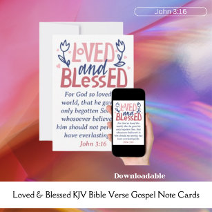 Carte de note évangélique de la Bible du KJV aimée