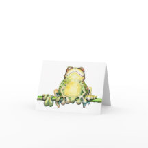 Carte de note fabuleuse de grenouille - 5,6" x 4"