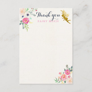 Carte de note féerique de Merci