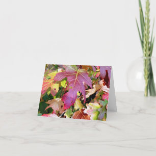 Carte de note 'Feuilles d'automne'