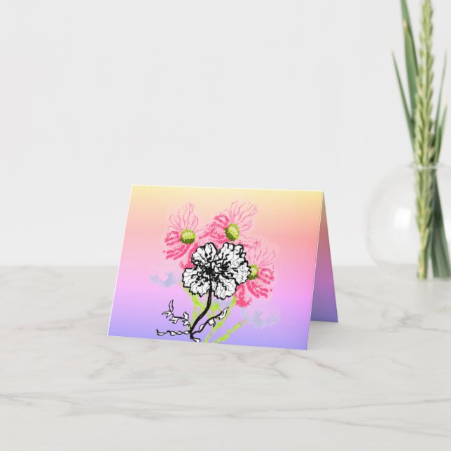 Carte de Note : Fleurs Sauvages (Devant)