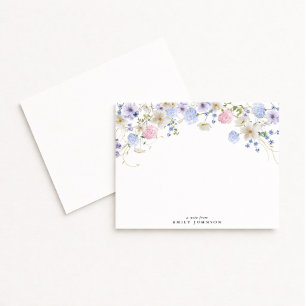Carte de note florale Fleurs sauvages