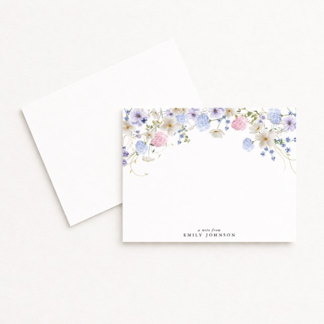 Carte de note florale Fleurs sauvages (Créateur téléchargé)