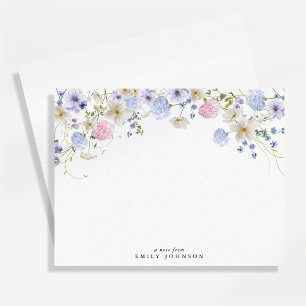 Carte de note florale Fleurs sauvages