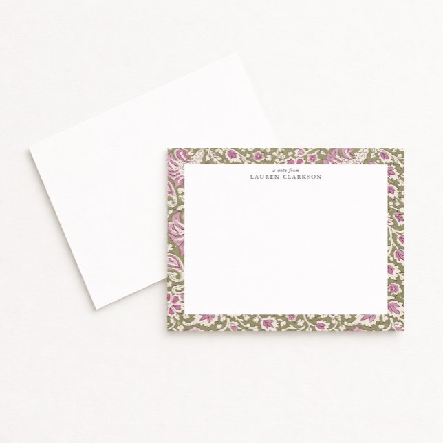 Carte de note florale inspirée de l'impression à l (Créateur téléchargé)