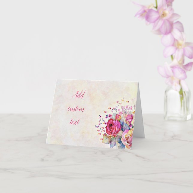 Carte de note florale printanière (Orchidée)