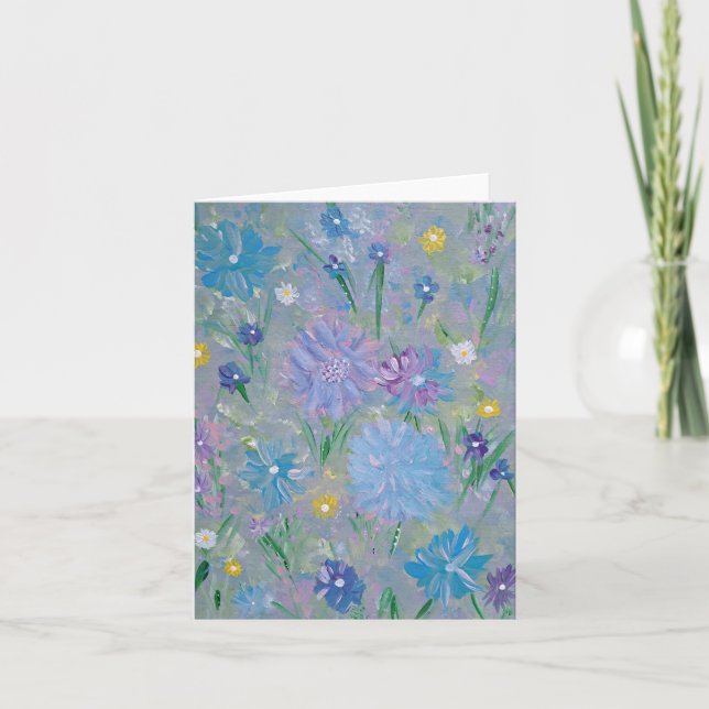 Carte de note florale Sweet Pea (Devant)