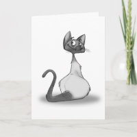 Carte de note fraîche de chat