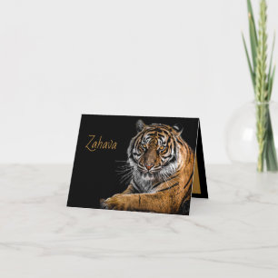 Carte de note Golden Tiger Thank You
