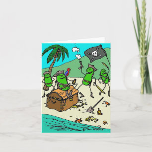 Carte de note Green Weenii "Pirate Party"