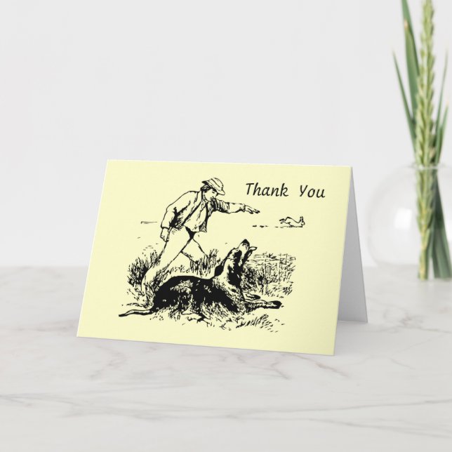 Carte de note Hare and Hound Thank you (Devant)