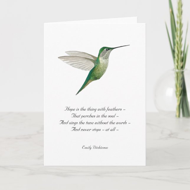 Carte de note Hope Emily Dickinson (Devant)