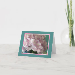 Carte de note Hydrangea rose