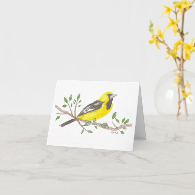 Carte de note Inspiration Oriole (Fleur jaune)