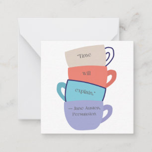 Carte de note inspirée de Jane Austen