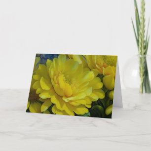 Carte de note Jardin aux fleurs jaunes