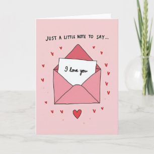 Carte de note 'Je t'aime'