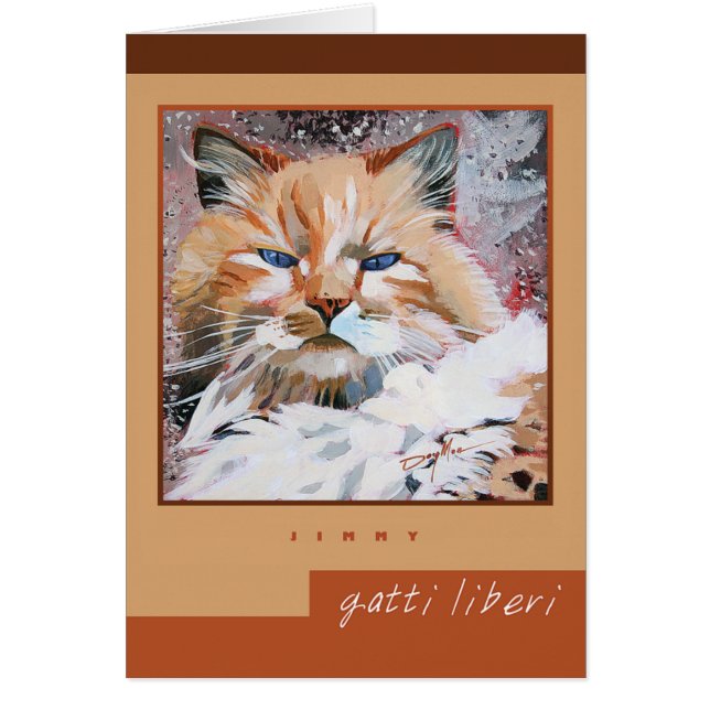 Carte de note "Jimmy" - Collection Gatti Liberi (Devant)