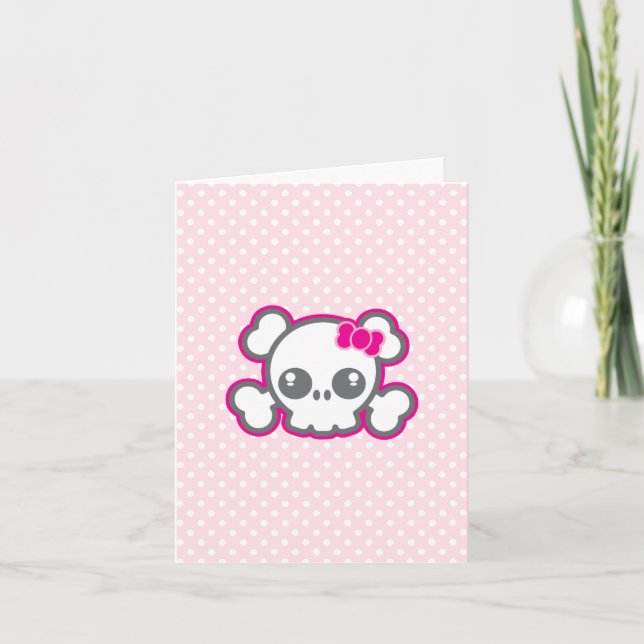 Carte de note Kawaii Pink Ribbon (Devant)
