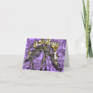 Carte de note "l'autre dinosaure violet"