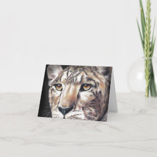 Carte de note Leopard blanche