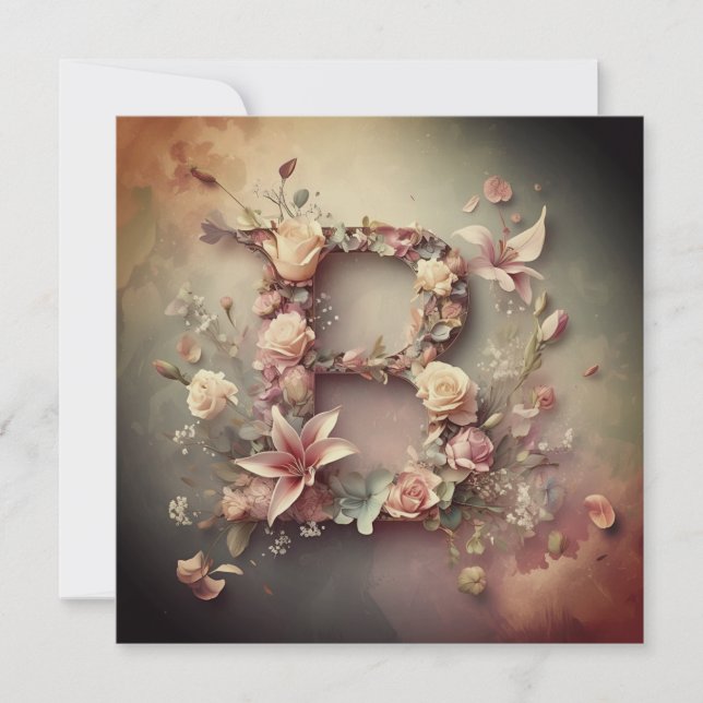 Carte de note Lettre B (Devant)