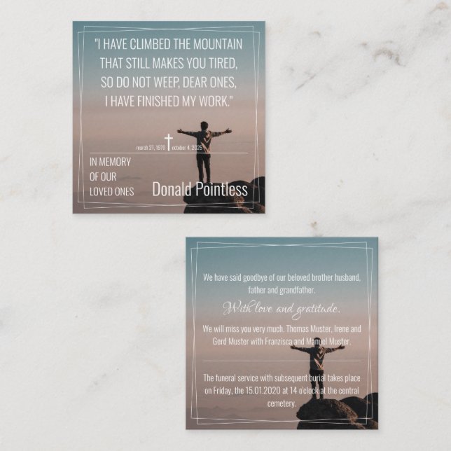 Carte de note Lifeworks 002 (Devant / Derrière)