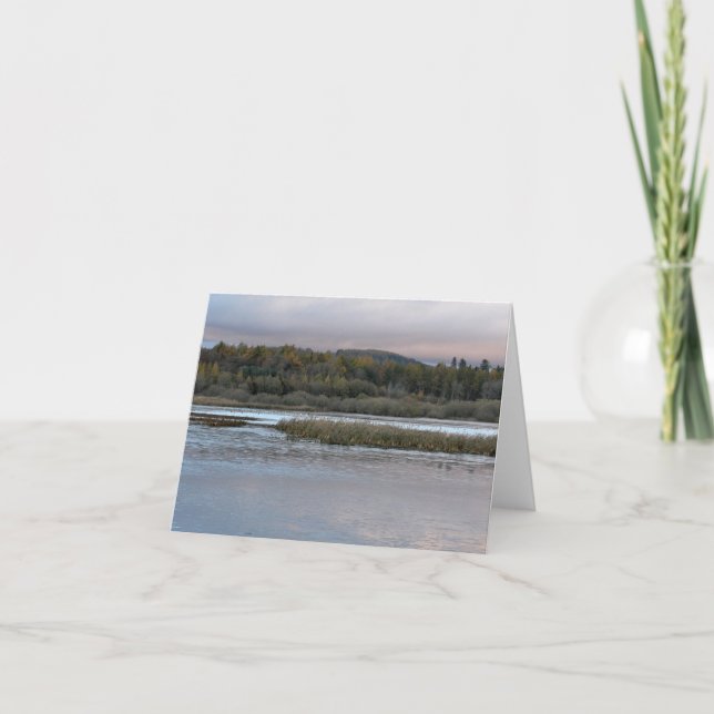 Carte de note : Loch Kinnordy dans le gel d'automn (Devant)