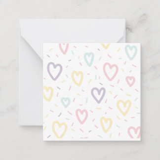 Carte de note Love Hearts