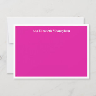 Carte de note Magenta Whimsical contemporaine