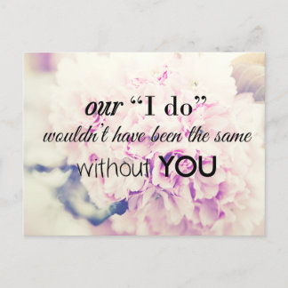 Carte de note Merci mariage