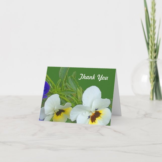 Carte de note Merci Pansy (Devant)