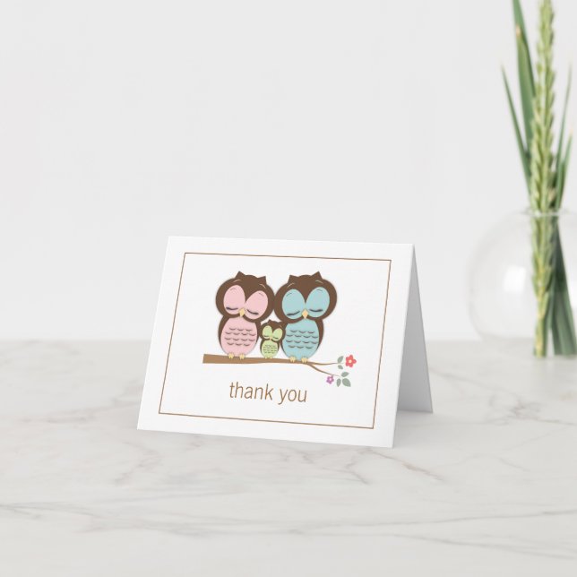 Carte de note mignonne de Merci de couples de (Devant)